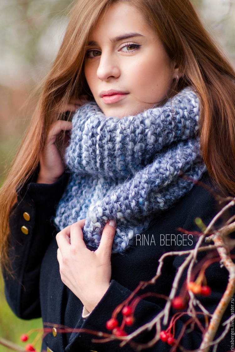 Объемный шарф снуд