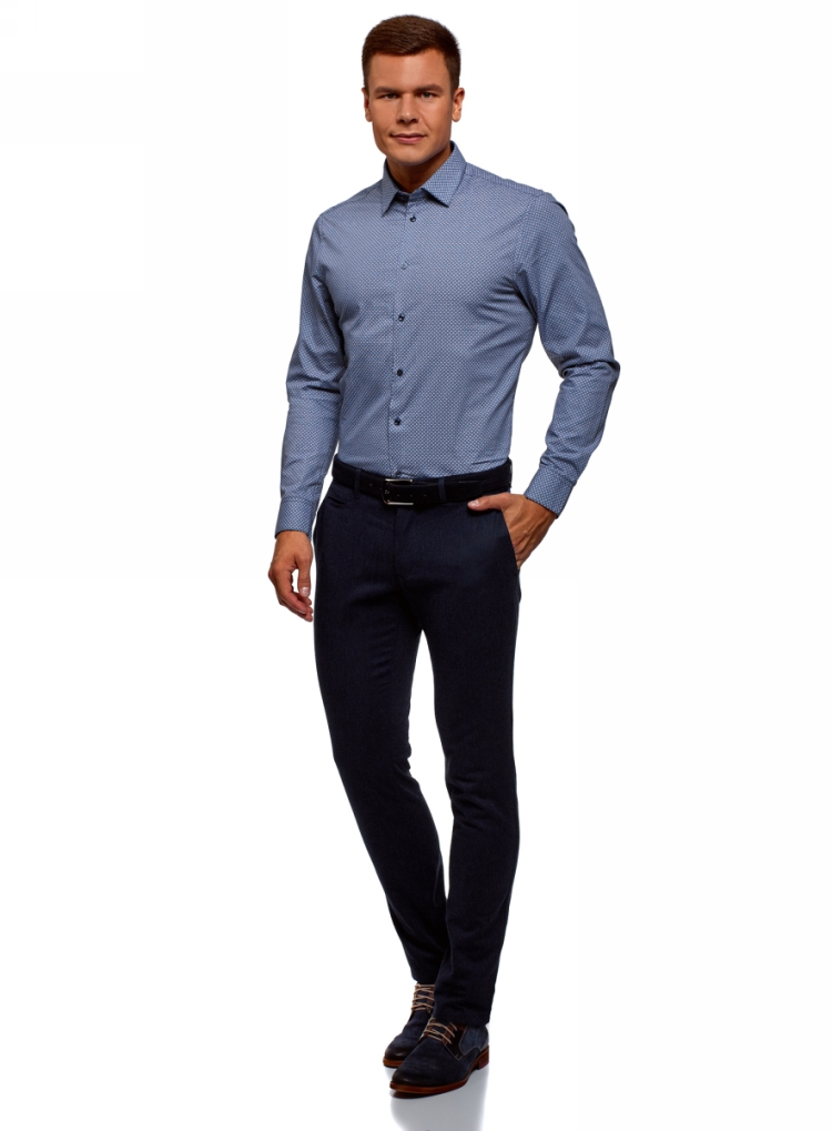 Рубашка к темно синим брюкам
