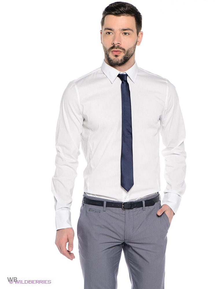 Классическая белая рубашка мужская