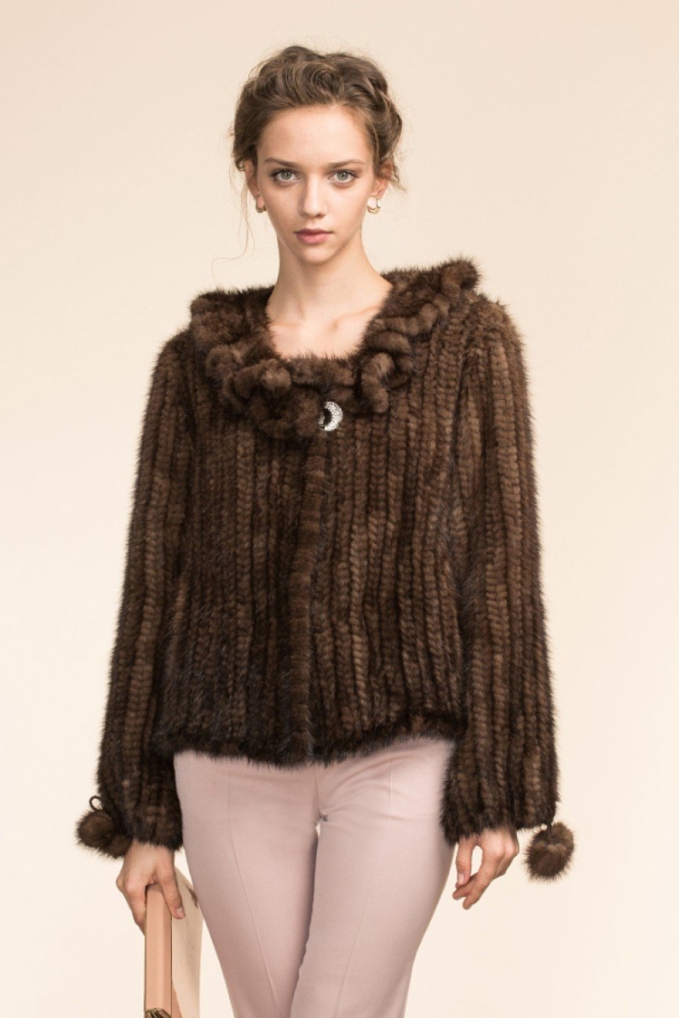 Вязаные шубы из меха
