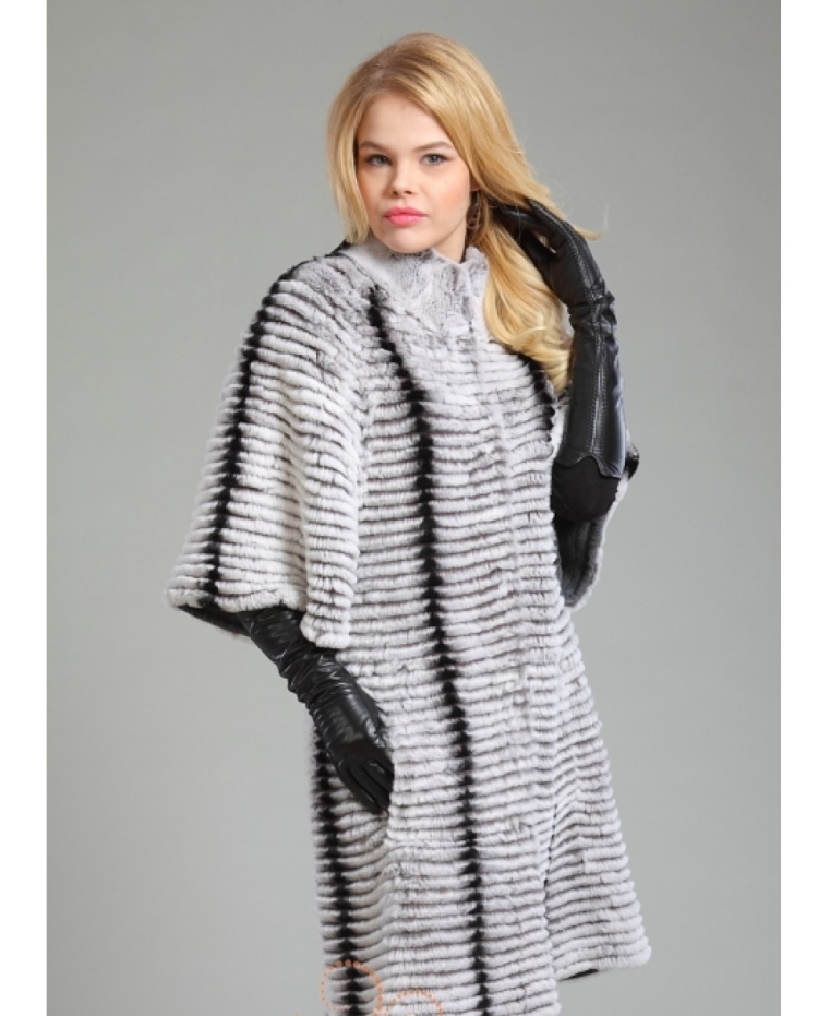 Вязаная норка пальто