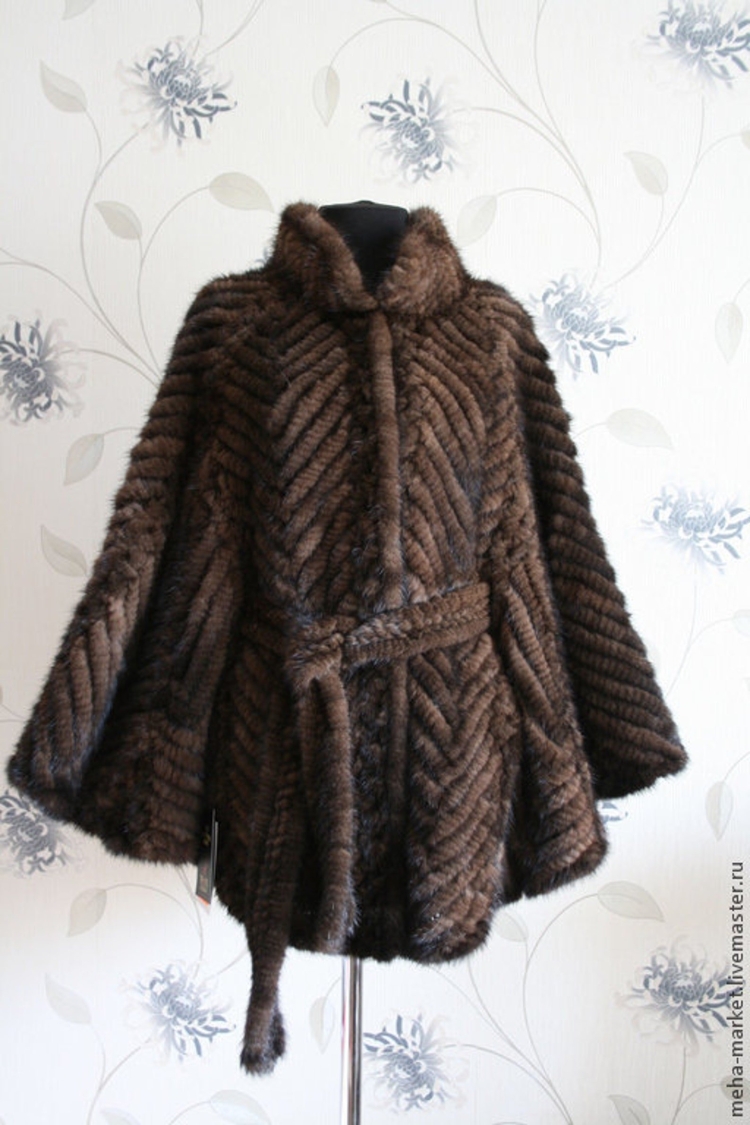 Норковая куртка вязаная