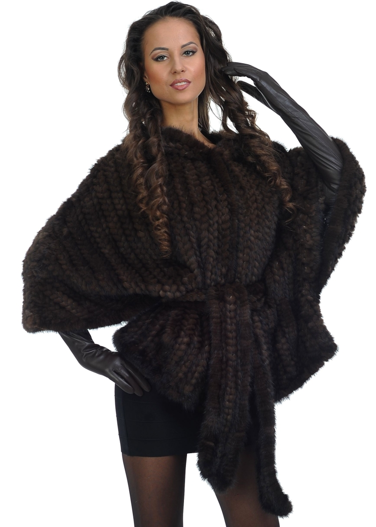 Шуба via Cappella вязаная норка