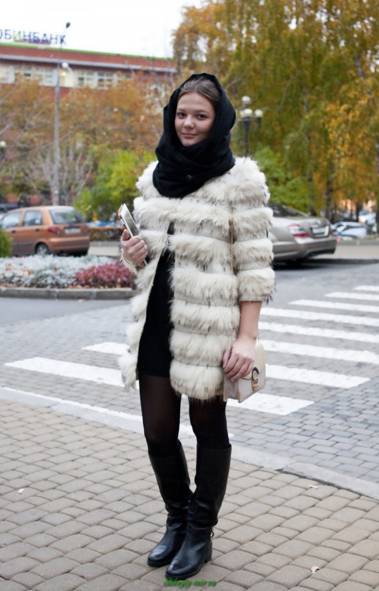 Шарф под шубу