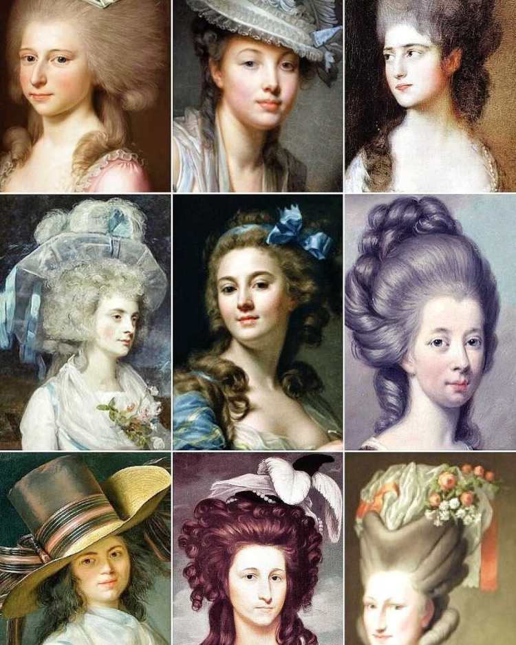 Головные уборы эпохи Мария-Антуанетта Франция