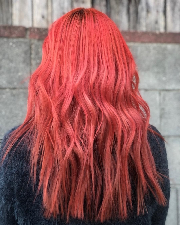 Красный коралл цвет волос