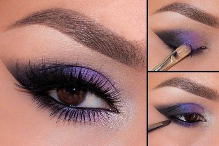 Макияж глаз тенями для начинающих для карих глаз без стрелок