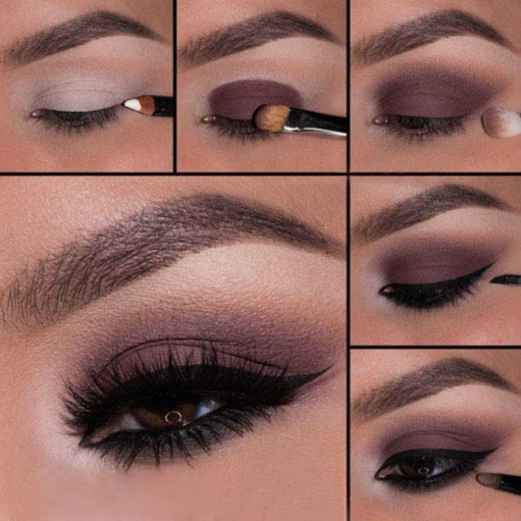 Макияж со стрелками и тенями