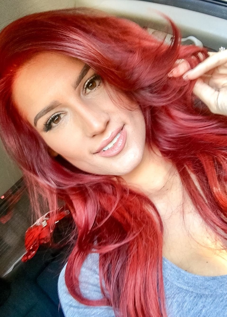 Тоника 4.6 Ruby Red на волосах