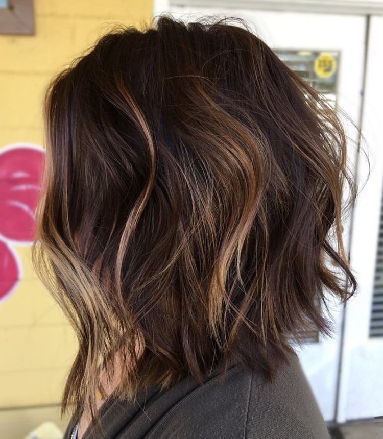 Блики на темных коротких волосах