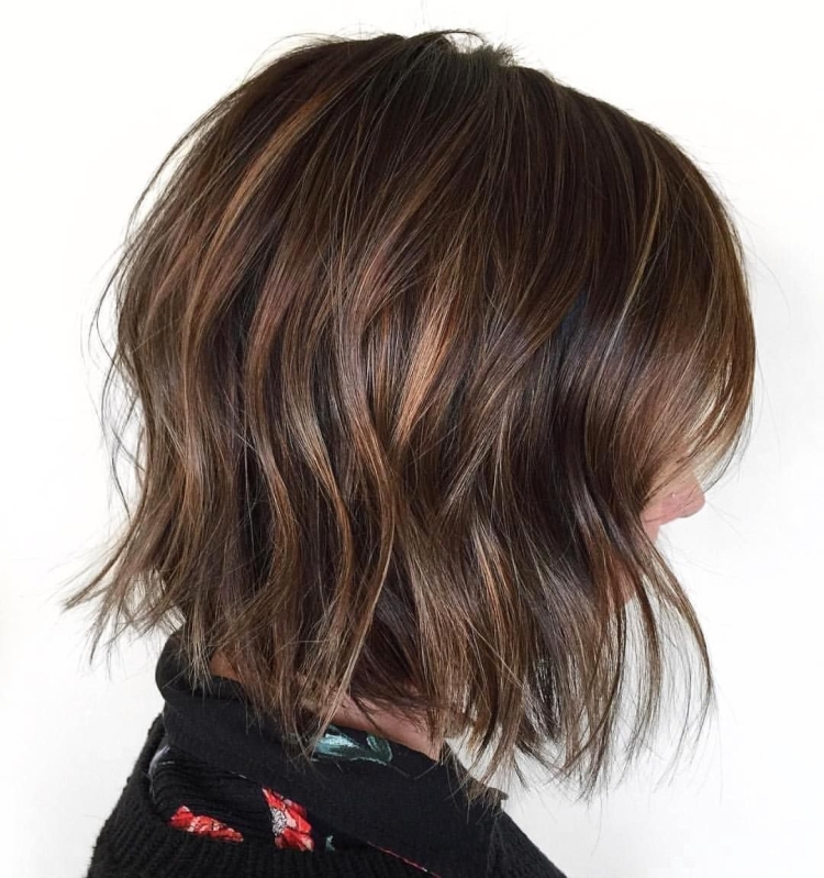 Мелирование на каштановые волосы каре