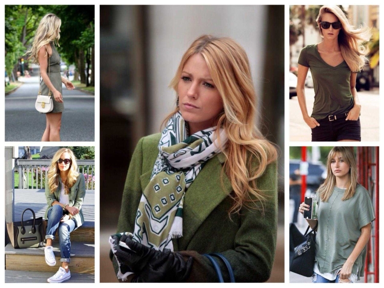 Серый и хаки сочетание в одежде