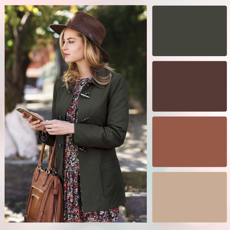 Оттенки коричневого в одежде