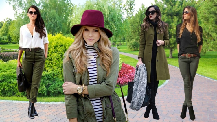 Цвет хаки сочетание в одежде для женщин