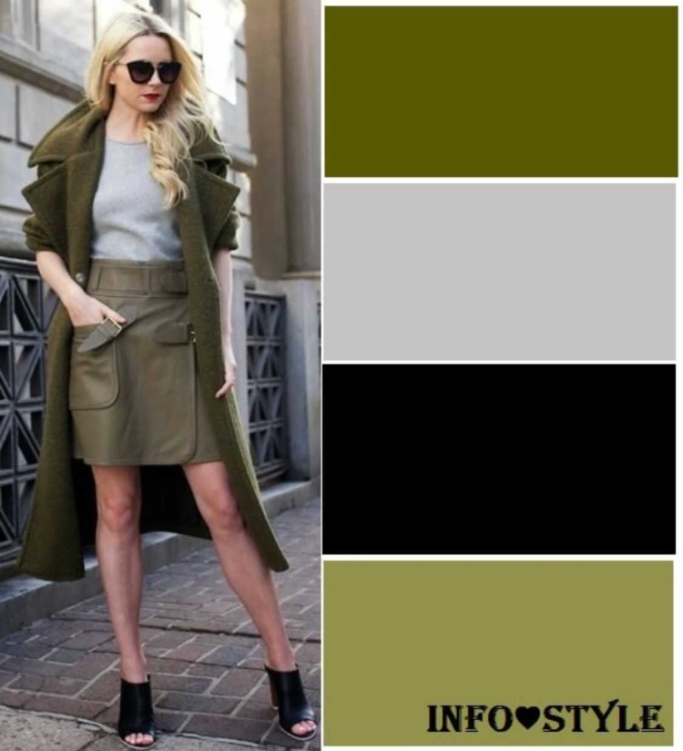 Цвет олива в одежде