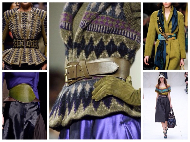 Цвет хаки с фиолетовым в одежде