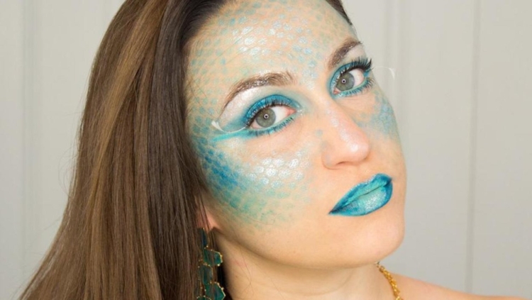 Аквагрим Русалка чешуя