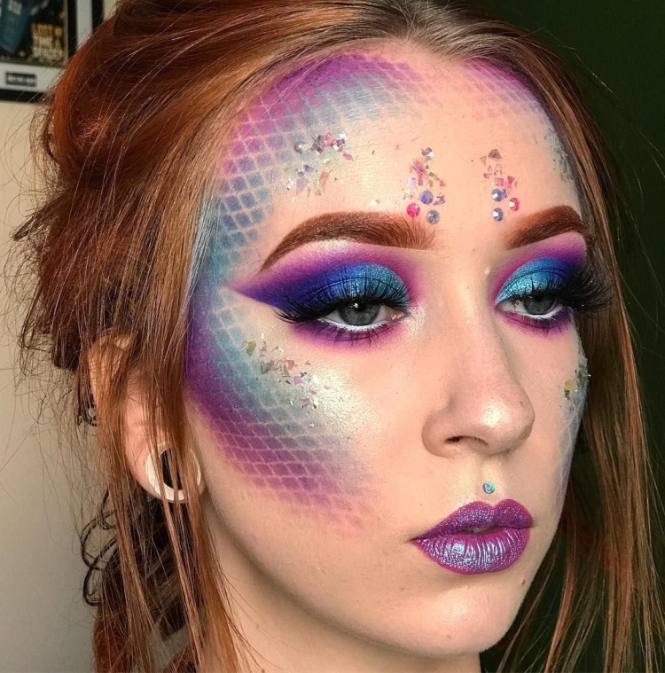 Макияж глаз Русалка