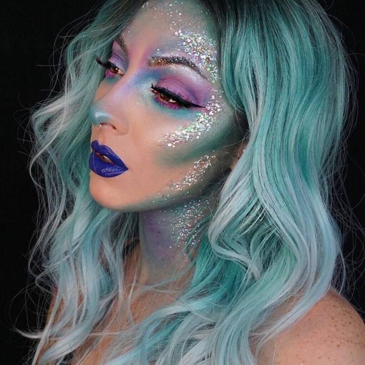 Чешуя на лице макияж