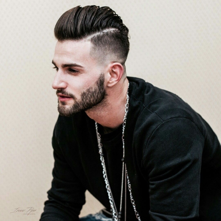 Андеркат прическа мужская Рокерская