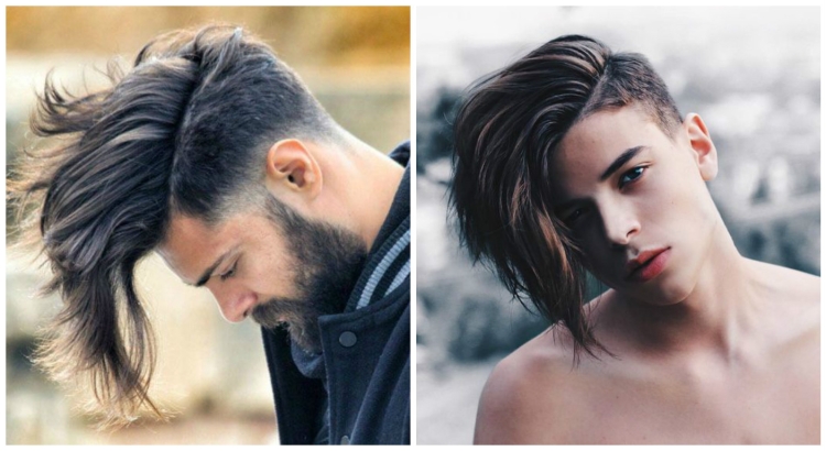 Мужские причёски с длинными волосами и выбритыми висками