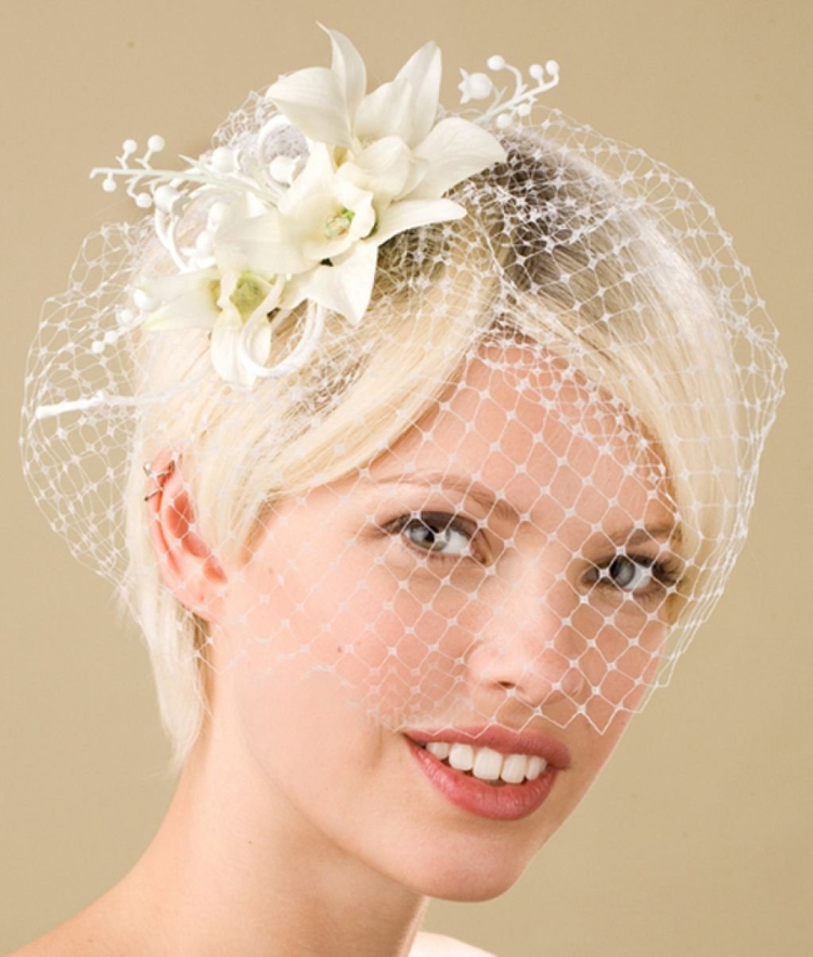 Свадебное украшение для короткой стрижки