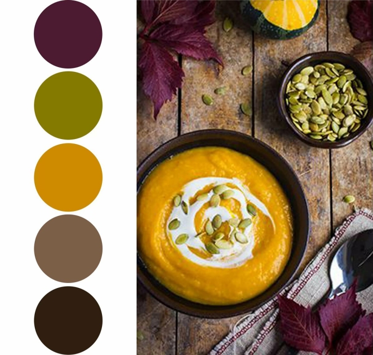 Сочетание цветов коричневый и зеленый