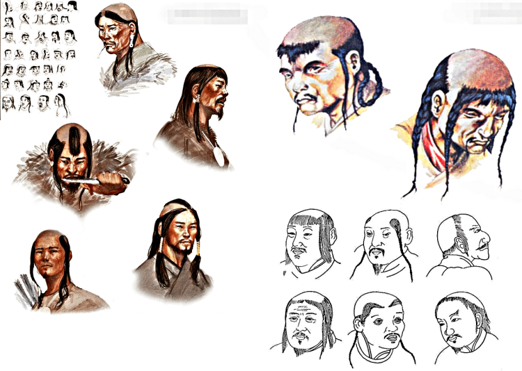 Прическа монголов воинов