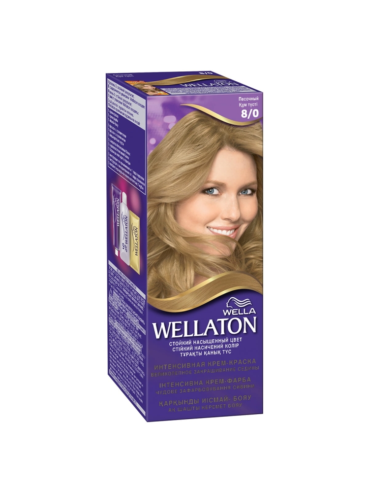 Крем-краска для волос Wella Wellaton 8/0 песочный, 110 мл