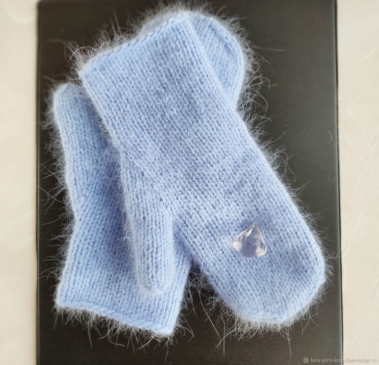 Варежки из пуха норки