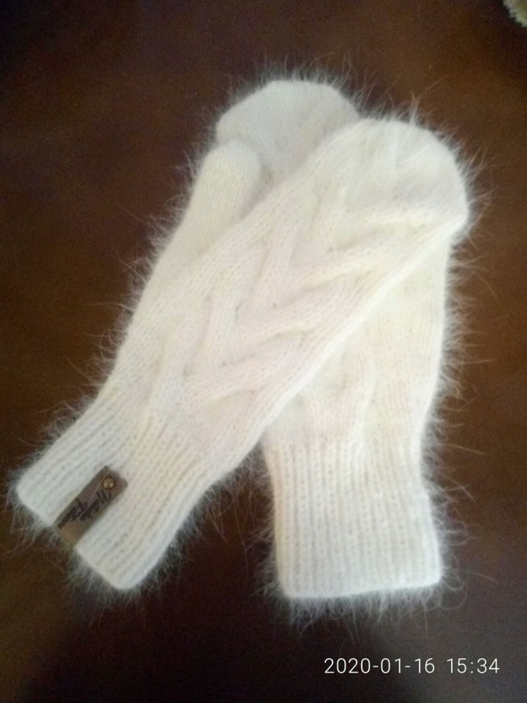 Рукавицы из пуха норки