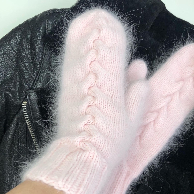 Рукавицы из пуха норки