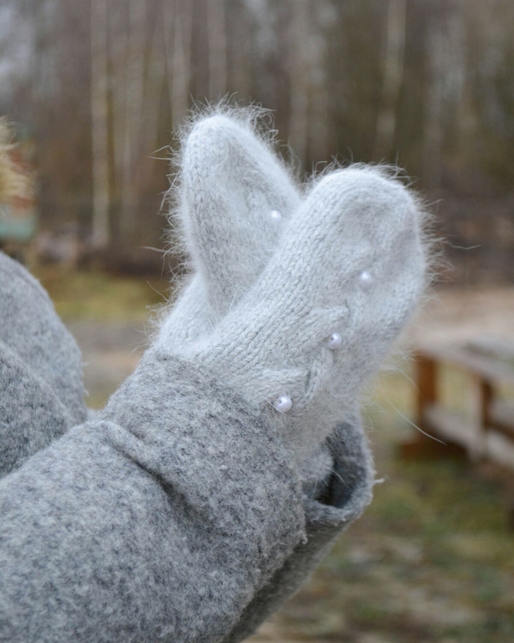 Рукавицы из пуха норки