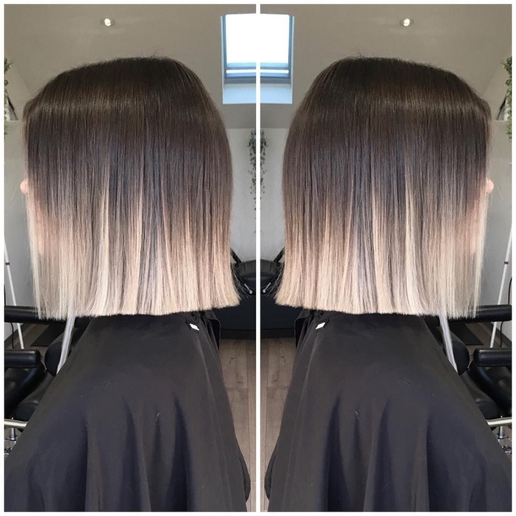 Каре балаяж прямые волосы