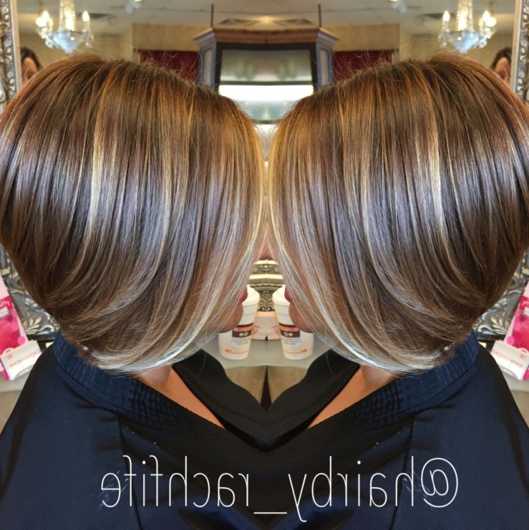 Балаяж на стрижку Боб темные волосы