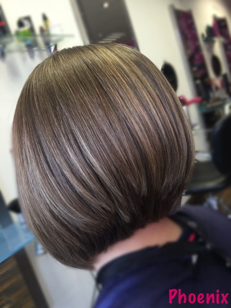 Мелирование и тонирование на темные волосы каре