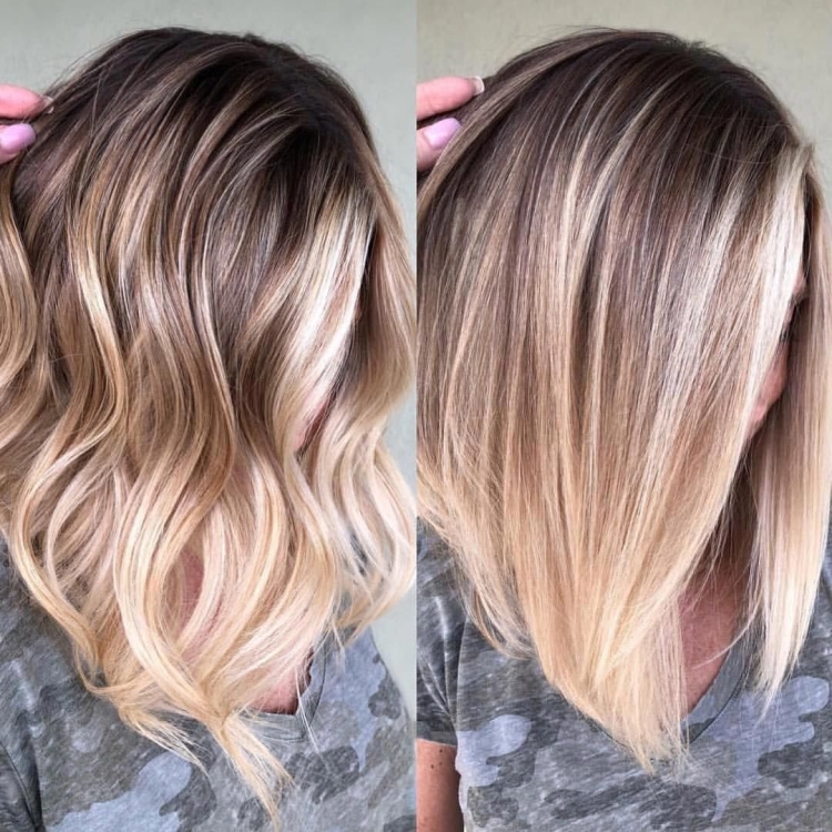 Балаяж на короткие прямые волосы