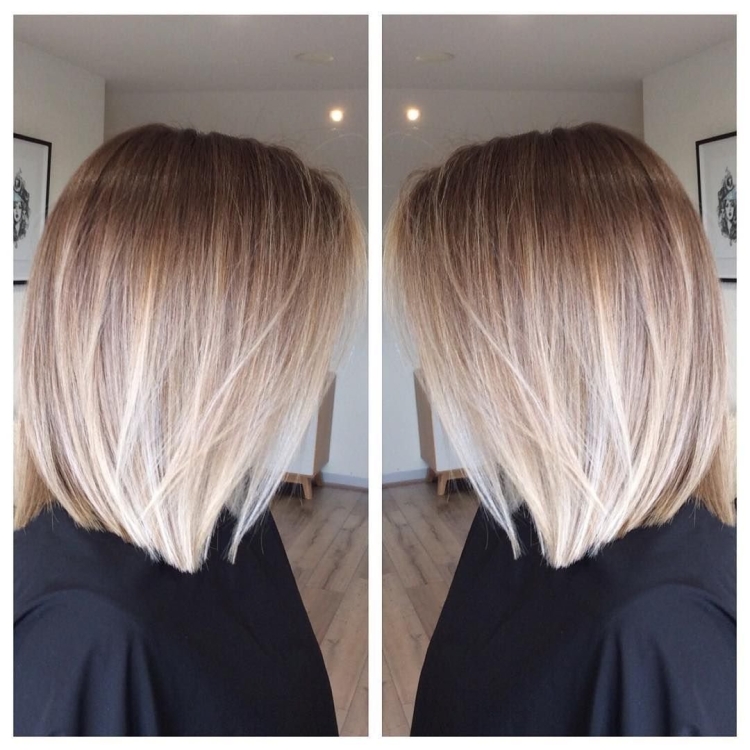 Каре блонд шатуш омбре