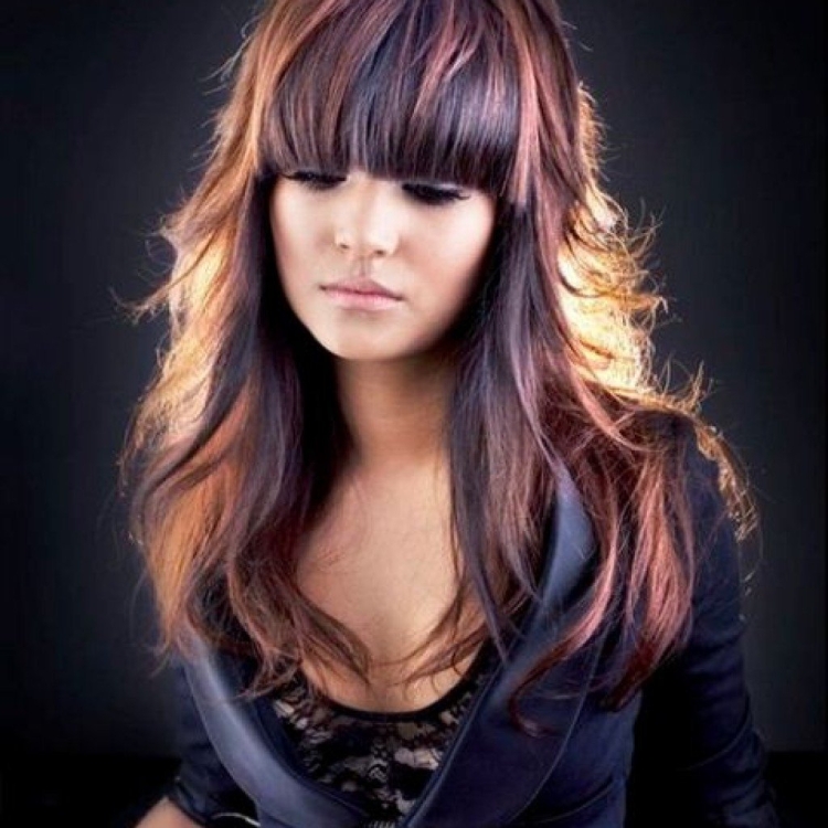 Колорирование на темные волосы Каскад