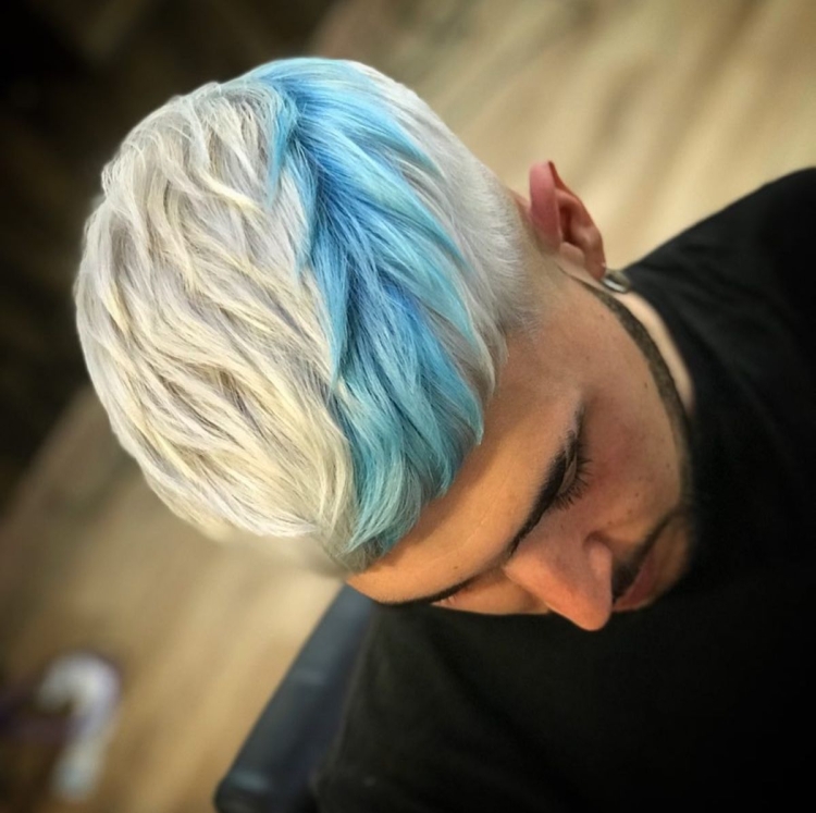 Мужские прически крашеные волосы