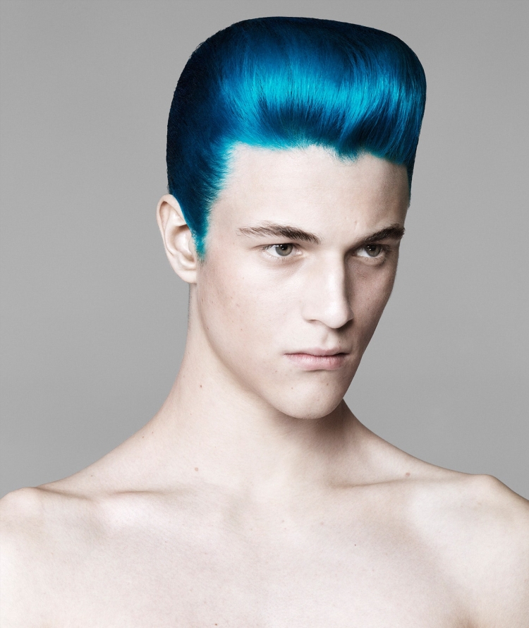 Цветные мужские прически