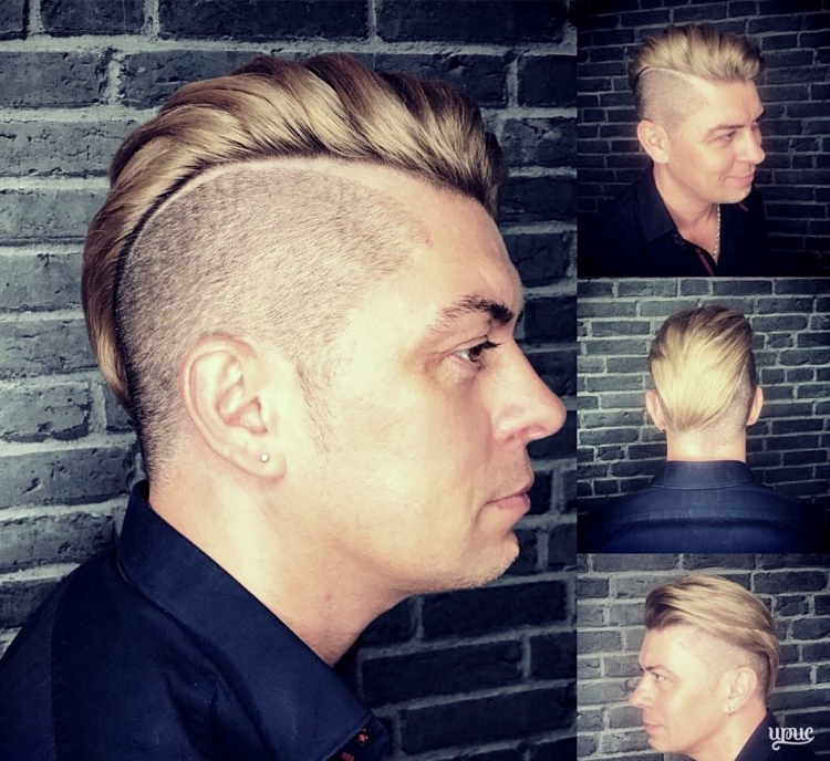 Прическа косичка мужская с выбритыми висками