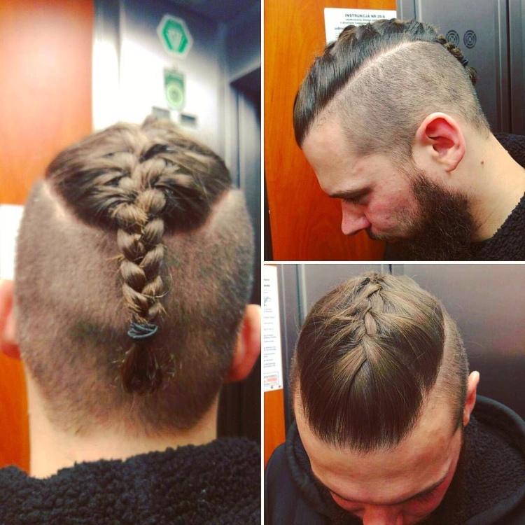 Мужские стрижки с косичкой сбоку