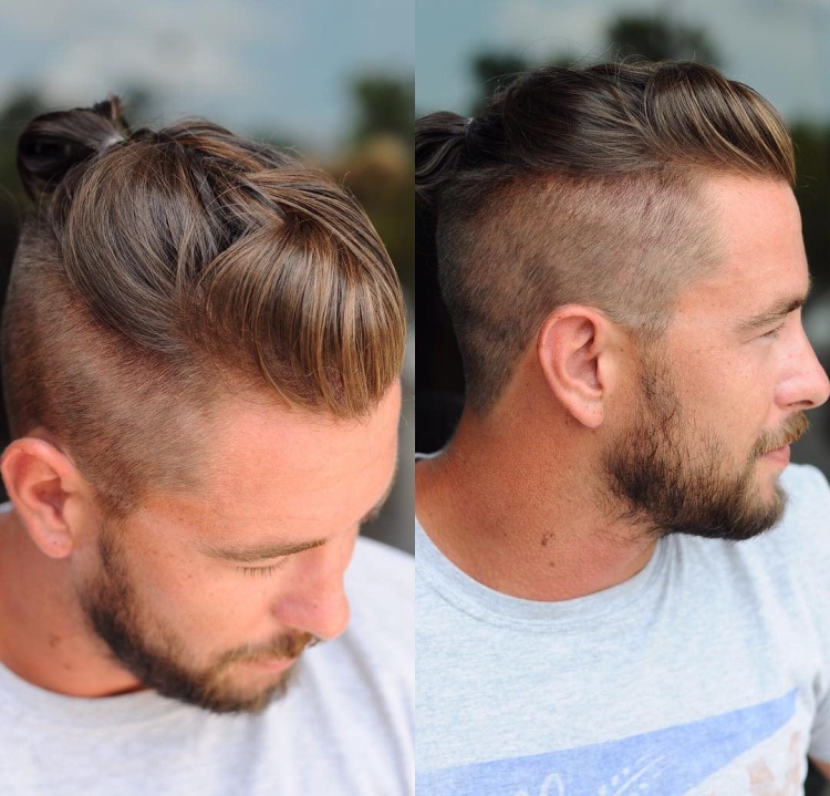 Мужские стрижки короткие с хвостиком