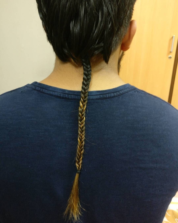 Мужские волосы косичка сзади