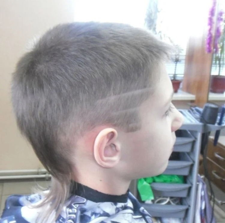 Стрижки для мальчиков 10 лет с хвостиком сзади