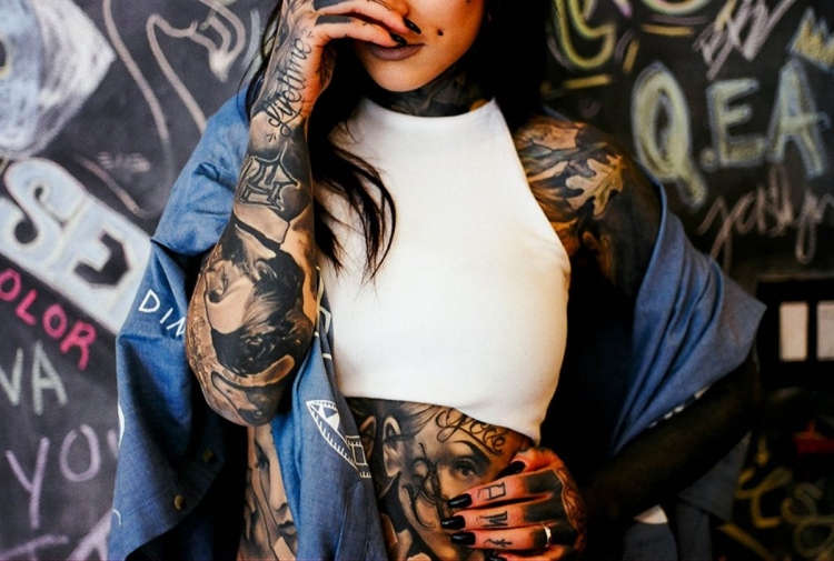 Тату для девушек в стиле андеграунд