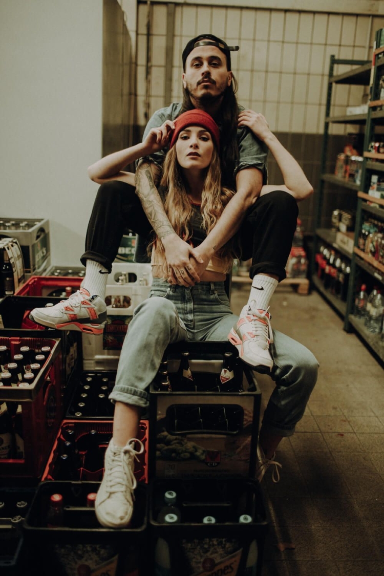 Фотосессия пары в стиле гранж