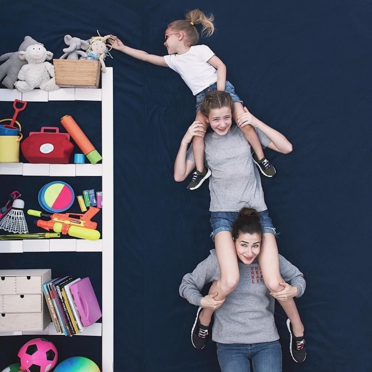 Фотосессия мама и дочка в студии