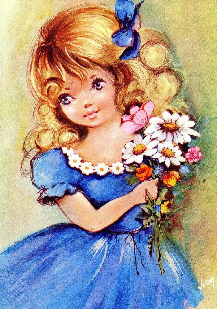 Девочка с цветами